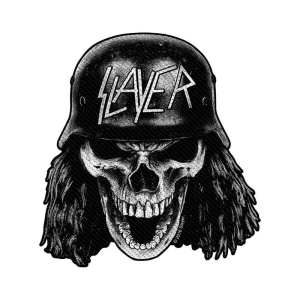 Slayer - Wehrmacht Skull Cut Out Standard Patch i gruppen MERCHANDISE hos Bengans Skivbutik AB (5538430)