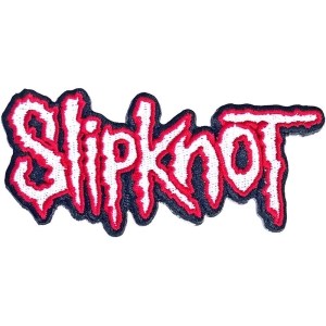 Slipknot - Cut-Out Logo Red Border Woven Patch i gruppen MERCHANDISE hos Bengans Skivbutik AB (5538442)