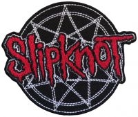 Slipknot - Patch Red Logo Over Nonagram (8,3 X i gruppen MERCHANDISE / Merch / Kommande / Hårdrock hos Bengans Skivbutik AB (5538443)