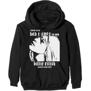 Billie Eilish - Bad Things Uni Bl Hood:  S i gruppen MERCHANDISE / Hoodies / Pop-Rock hos Bengans Skivbutik AB (5541012r)