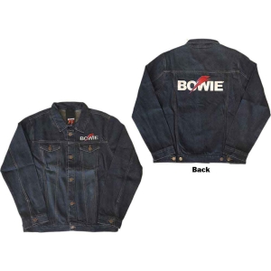 David Bowie - Flash Logo Uni Denim Jacket: S i gruppen MERCHANDISE / Merch / Pop-Rock hos Bengans Skivbutik AB (5541235r)