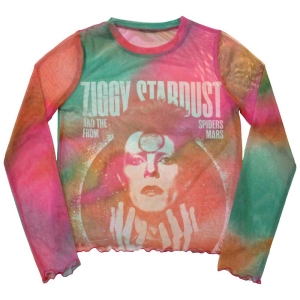 David Bowie - Ziggy V2 Lady Orange Mesh Crop:1Xs i gruppen MERCHANDISE / Merch / Pop-Rock hos Bengans Skivbutik AB (5541407r)