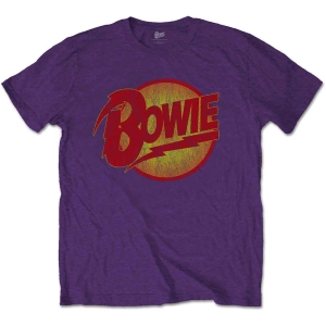 David Bowie - Vtge Diamond Dogs Logo Uni Purp M i gruppen MERCHANDISE / T-shirt / Pop-Rock hos Bengans Skivbutik AB (5541418r)