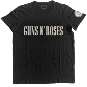 Guns N Roses - Logo & Bullet Circle App Slub Uni Bl i gruppen MERCHANDISE / T-shirt / Hårdrock hos Bengans Skivbutik AB (5542201r)
