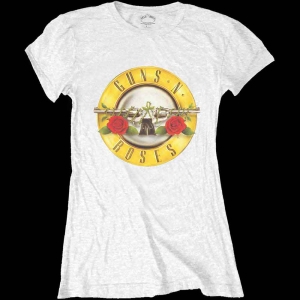 Guns N Roses - Classic Bullet Logo Skinny Lady Wht    S i gruppen MERCHANDISE / T-shirt / Hårdrock hos Bengans Skivbutik AB (5542220r)