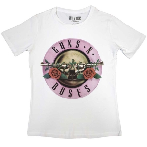 Guns N Roses - Classic Logo Lady Wht S i gruppen MERCHANDISE / T-shirt / Hårdrock hos Bengans Skivbutik AB (5542223r)