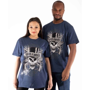 Guns N Roses - Faded Skull Uni Blue S i gruppen MERCHANDISE / T-shirt / Hårdrock hos Bengans Skivbutik AB (5542257r)