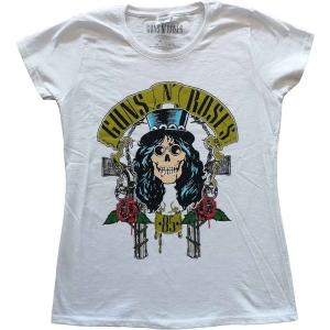 Guns N Roses - Slash 85 Lady Wht i gruppen MERCHANDISE / T-shirt / Hårdrock hos Bengans Skivbutik AB (5542280r)