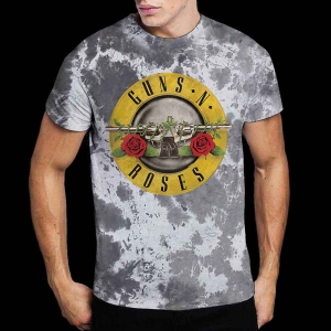 Guns N Roses - Classic Logo Uni Wht Dip-Dye S i gruppen MERCHANDISE / T-shirt / Hårdrock hos Bengans Skivbutik AB (5542309r)