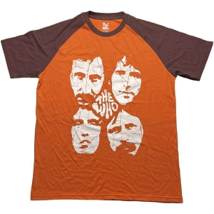 The Who - Faces Uni Orange/Brown Raglan:  S i gruppen MERCHANDISE / T-shirt / Pop-Rock hos Bengans Skivbutik AB (5542578r)