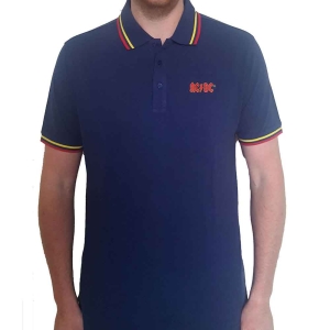 Ac/Dc - Classic Logo Uni Navy Piké: i gruppen MERCHANDISE / T-shirt / Hårdrock hos Bengans Skivbutik AB (5542808r)