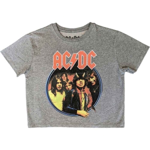 Ac/Dc - Highway To Hell Circle Lady Grey Crop To i gruppen MERCH / Minsishops-merch / Ac/Dc hos Bengans Skivbutik AB (5543151r)