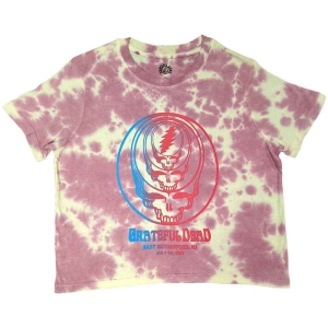 Grateful Dead - Concentric Skull Lady Pink Dip-Dye Crop  i gruppen MERCHANDISE / T-shirt / Pop-Rock hos Bengans Skivbutik AB (5543162r)
