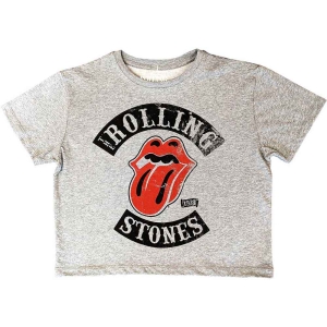 Rolling Stones - Tour 78 Lady Grey Crop Top:  i gruppen MERCHANDISE / T-shirt / Pop-Rock hos Bengans Skivbutik AB (5543181r)