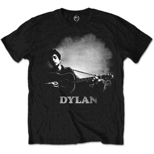 Bob Dylan - Guitar & Logo Uni Bl i gruppen MERCHANDISE / T-shirt / Pop-Rock hos Bengans Skivbutik AB (5543206)