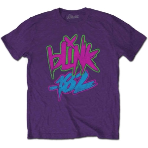Blink-182 - Neon Logo Uni Purp i gruppen MERCHANDISE / T-shirt / Pop-Rock hos Bengans Skivbutik AB (5543875r)