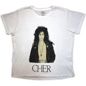 Cher - Leather Jacket Lady Wht i gruppen MERCHANDISE / T-shirt / Pop-Rock hos Bengans Skivbutik AB (5543894r)