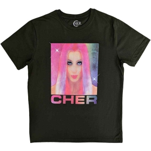 Cher - Pink Hair Uni Green  i gruppen MERCHANDISE / T-shirt / Pop-Rock hos Bengans Skivbutik AB (5543896r)