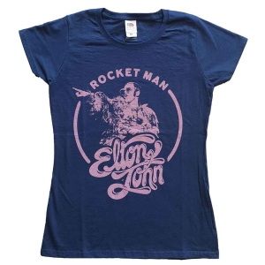 Elton John - Rocketman Circle Point Lady Navy i gruppen MERCHANDISE / T-shirt / Pop-Rock hos Bengans Skivbutik AB (5543915r)