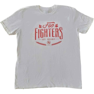 Foo Fighters - 100% Organic Uni Wht  i gruppen MERCHANDISE / T-shirt / Pop-Rock hos Bengans Skivbutik AB (5543937r)