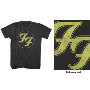 Foo Fighters - Distressed Ff Logo Uni Bl  i gruppen MERCHANDISE / T-shirt / Pop-Rock hos Bengans Skivbutik AB (5543951r)