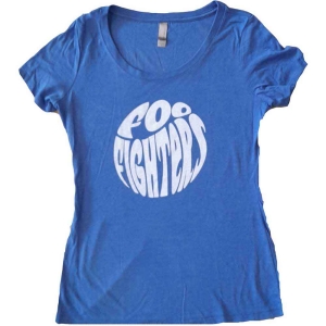 Foo Fighters - 70S Logo Lady Blue  i gruppen MERCHANDISE / T-shirt / Pop-Rock hos Bengans Skivbutik AB (5543954r)