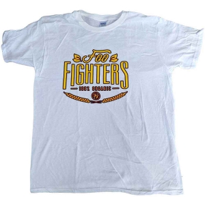 Foo Fighters - 100% Organic Uni Wht  i gruppen MERCHANDISE / T-shirt / Pop-Rock hos Bengans Skivbutik AB (5543970r)