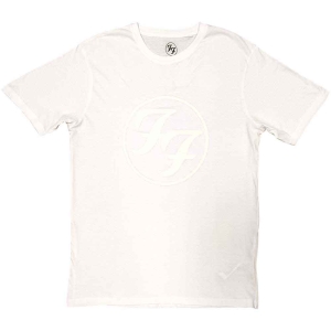 Foo Fighters - Ff Logo Hi-Build Uni Wht  i gruppen MERCHANDISE / T-shirt / Pop-Rock hos Bengans Skivbutik AB (5543984r)