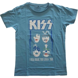 Kiss - Made For Lovin' You Uni Blue i gruppen MERCHANDISE / T-shirt / Hårdrock hos Bengans Skivbutik AB (5544478)