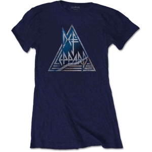 Def Leppard - Triangle Logo Lady Navy  i gruppen MERCHANDISE / T-shirt / Hårdrock hos Bengans Skivbutik AB (5544810r)