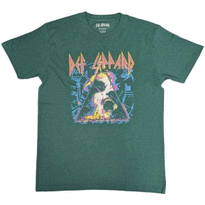 Def Leppard - Hysteria Album Art Uni Green  i gruppen MERCHANDISE / T-shirt / Hårdrock hos Bengans Skivbutik AB (5544815r)