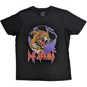 Def Leppard - Lightning Leopard Uni Bl  i gruppen MERCHANDISE / T-shirt / Hårdrock hos Bengans Skivbutik AB (5544820r)