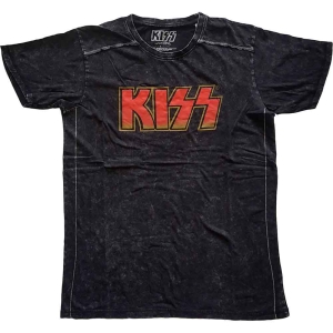 Kiss - Classic Logo Snow Wash Uni Bl  i gruppen MERCHANDISE / T-shirt / Hårdrock hos Bengans Skivbutik AB (5544842r)