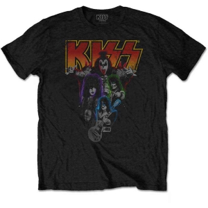 Kiss - Neon Band Uni Bl  i gruppen MERCHANDISE / T-shirt / Hårdrock hos Bengans Skivbutik AB (5544850r)