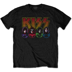 Kiss - Logo, Faces & Icons Uni Bl  i gruppen MERCHANDISE / T-shirt / Hårdrock hos Bengans Skivbutik AB (5544866r)