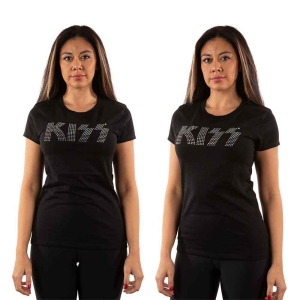 Kiss - Logo Diamante Lady Bl  i gruppen MERCHANDISE / T-shirt / Hårdrock hos Bengans Skivbutik AB (5544867r)