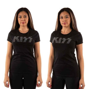 Kiss - Logo Diamante Lady Bl i gruppen MERCHANDISE / T-shirt / Hårdrock hos Bengans Skivbutik AB (5544867r)