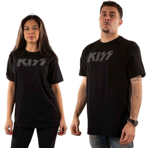 Kiss - Logo Diamante Uni Bl  i gruppen MERCHANDISE / T-shirt / Hårdrock hos Bengans Skivbutik AB (5544868r)
