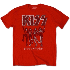 Kiss - Destroyer Sketch Uni Red i gruppen MERCHANDISE / T-shirt / Hårdrock hos Bengans Skivbutik AB (5544870r)