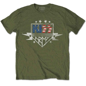Kiss - Army Lightning Uni Green  i gruppen MERCHANDISE / T-shirt / Hårdrock hos Bengans Skivbutik AB (5544875r)