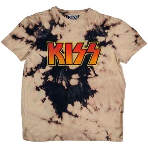 Kiss - Classic Logo Uni Bl/Tan Dip-Dye  i gruppen MERCHANDISE / T-shirt / Hårdrock hos Bengans Skivbutik AB (5544881r)