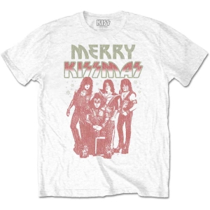 Kiss - Merry Kissmas Uni Wht  i gruppen MERCHANDISE / T-shirt / Hårdrock hos Bengans Skivbutik AB (5544885r)