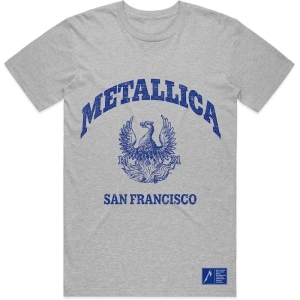 Metallica - College Crest Uni Grey  i gruppen MERCHANDISE / T-shirt / Hårdrock hos Bengans Skivbutik AB (5544919r)