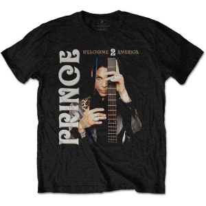 Prince - Welcome 2 America Uni Bl  i gruppen MERCHANDISE / T-shirt / Pop-Rock hos Bengans Skivbutik AB (5545867r)