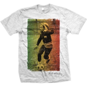 Bob Marley - Rasta Football Slub Uni Grey i gruppen MERCHANDISE / T-shirt / Reggae hos Bengans Skivbutik AB (5546018)