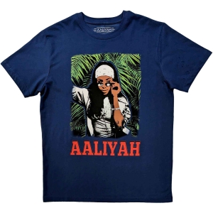 Aaliyah - Aaliyah Foliage Uni Denim  i gruppen MERCHANDISE / T-shirt / Hip Hop-Rap hos Bengans Skivbutik AB (5546025r)