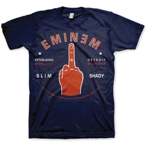 Eminem - Detroit Finger Uni Navy  i gruppen MERCHANDISE / T-shirt / Hip Hop-Rap hos Bengans Skivbutik AB (5546041r)