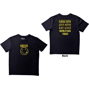 Nirvana - Yellow Happy Face Flower Sniffin' Uni Bl i gruppen MERCHANDISE / T-shirt / Pop-Rock hos Bengans Skivbutik AB (5546469r)