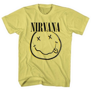 Nirvana - Inverse Happy Face Uni Yell  i gruppen MERCHANDISE / T-shirt / Pop-Rock hos Bengans Skivbutik AB (5546478r)