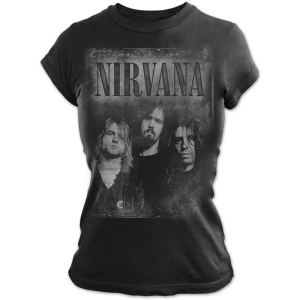 Nirvana - Faded Faces Lady Bl i gruppen MERCHANDISE / T-shirt / Pop-Rock hos Bengans Skivbutik AB (5546492r)